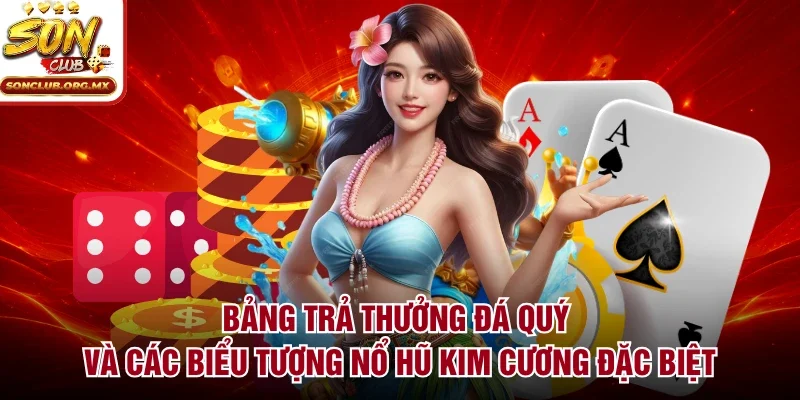 Bảng trả thưởng đá quý và các biểu tượng nổ hũ kim cương đặc biệt