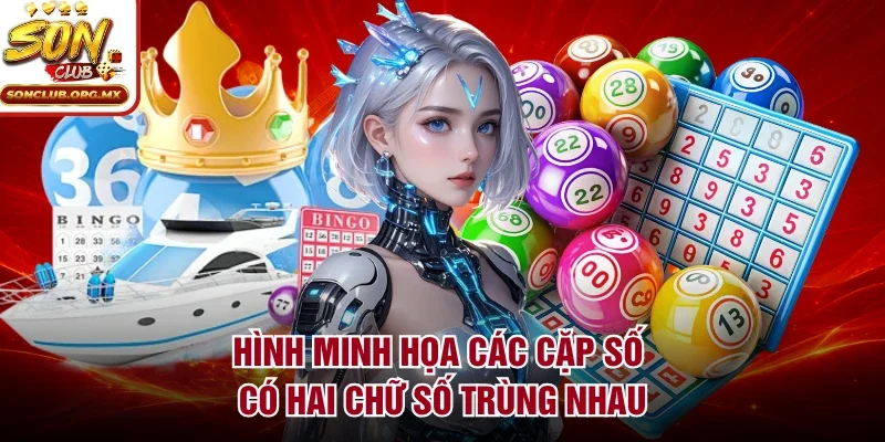 Hình minh họa các cặp số có hai chữ số trùng nhau